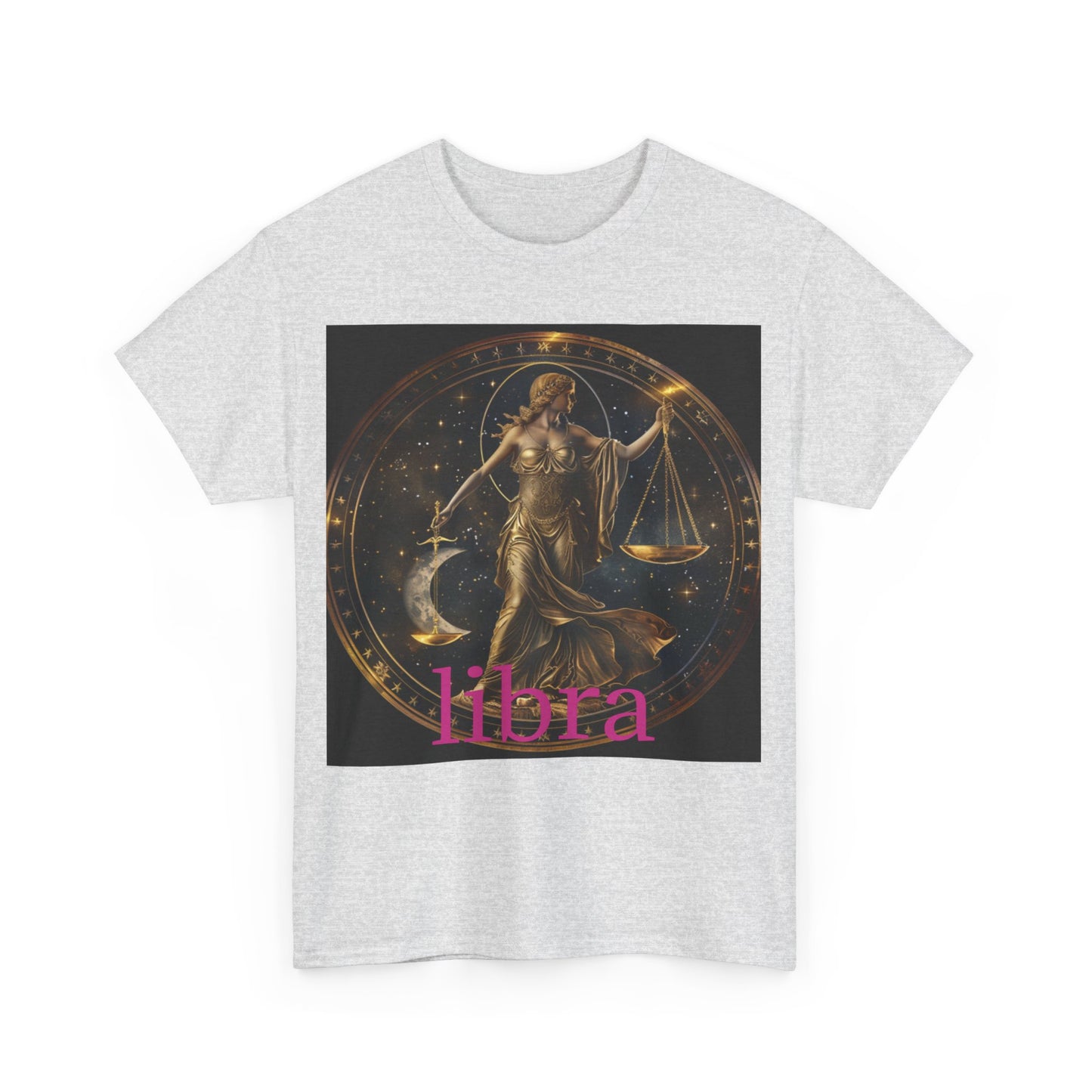 Zodiac Libra Unisex Heavy Cotton Tee