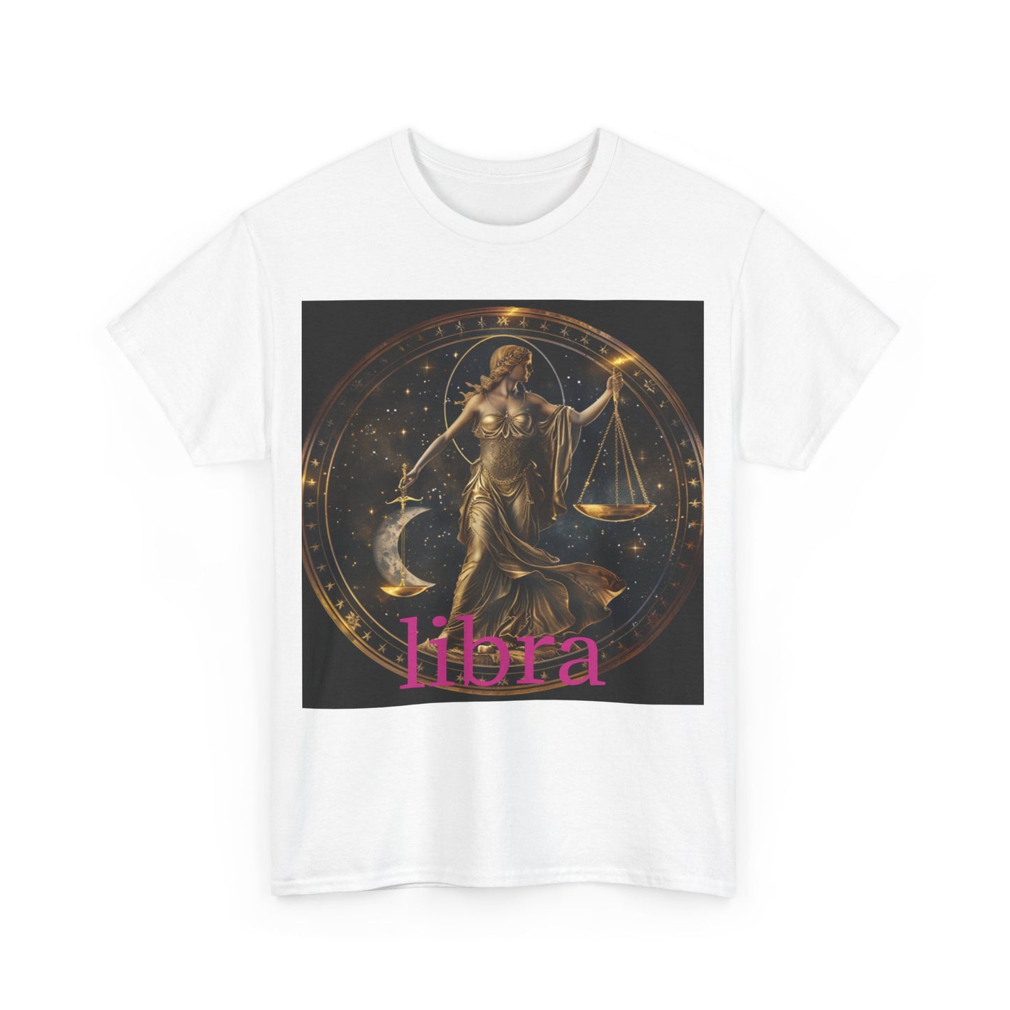 Zodiac Libra Unisex Heavy Cotton Tee