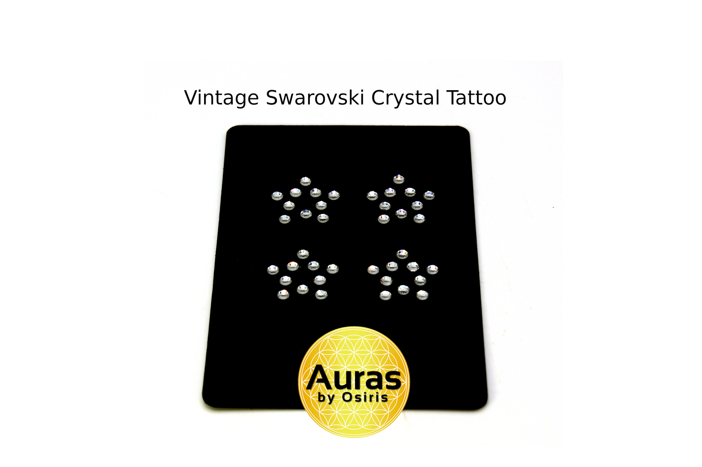 Embrace Vintage Glamour with Our Swarovski Crystal Tattoo – Four-Star Pattern (40 Crystals) 🌟✨