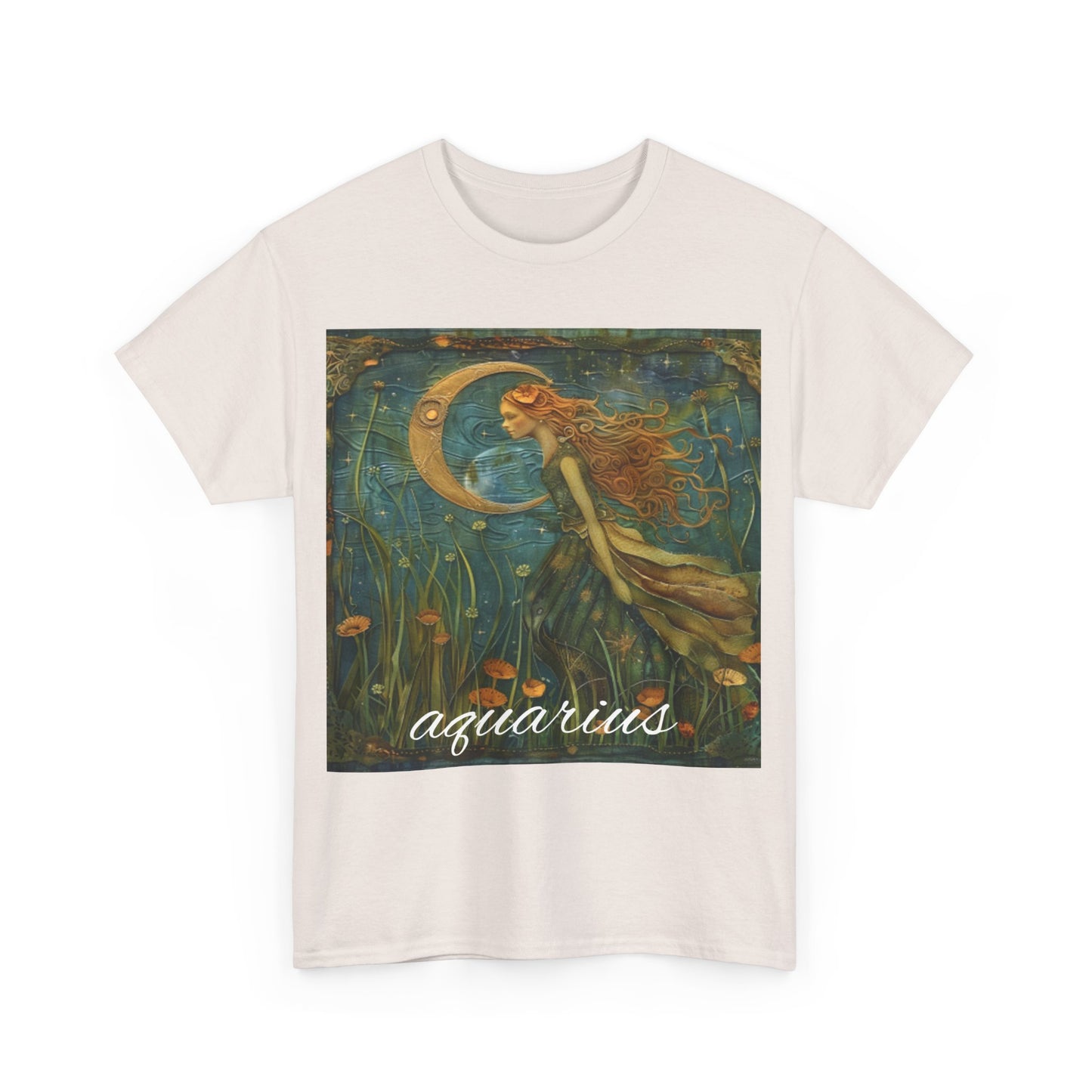 Zodiac Aquarius Unisex Heavy Cotton Tee