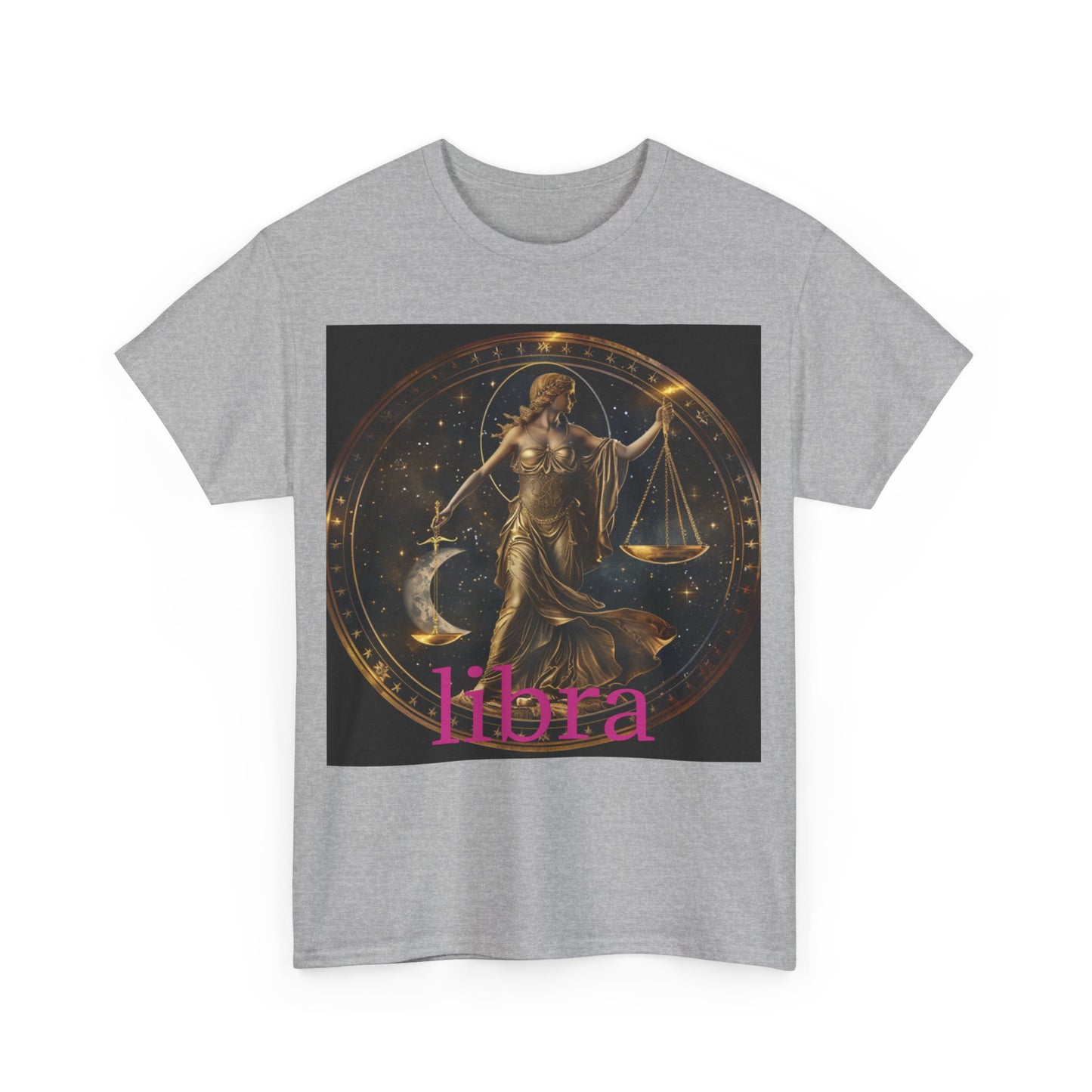 Zodiac Libra Unisex Heavy Cotton Tee