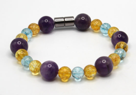 Amethyst Citrine Topaz Bracelet