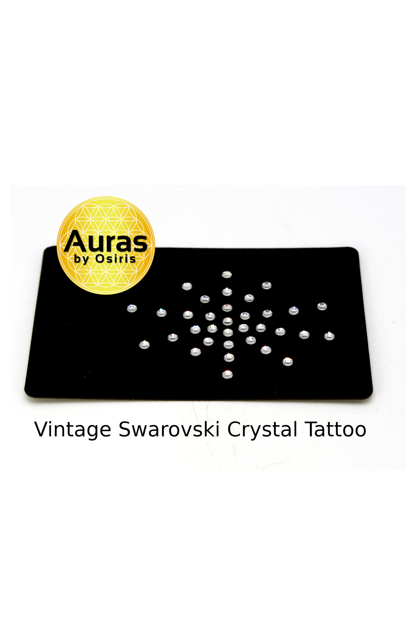 Shine with Vintage Elegance: Swarovski Sunburst Design (34 Crystals) 🌟✨