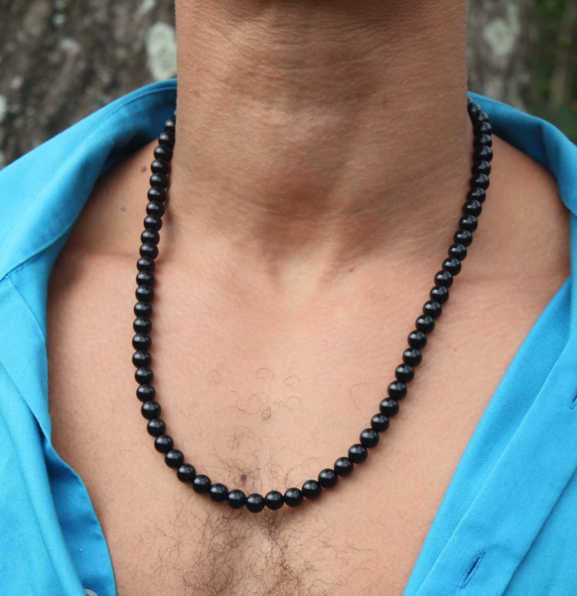 Men´s necklace with black onyx stone